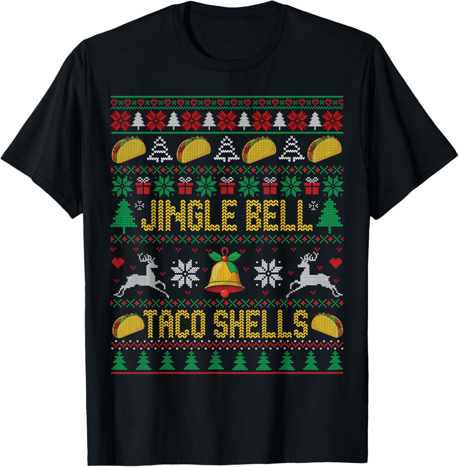 Christmas Jingle Bells Taco Shells Funny Ugly Xmas Sweater