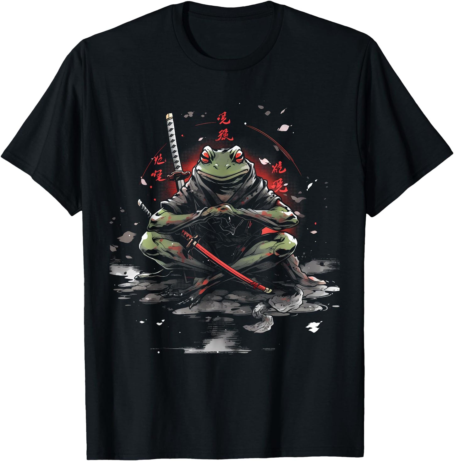 Samurai Frog Japanese Kanji Samurai Warrior Frog