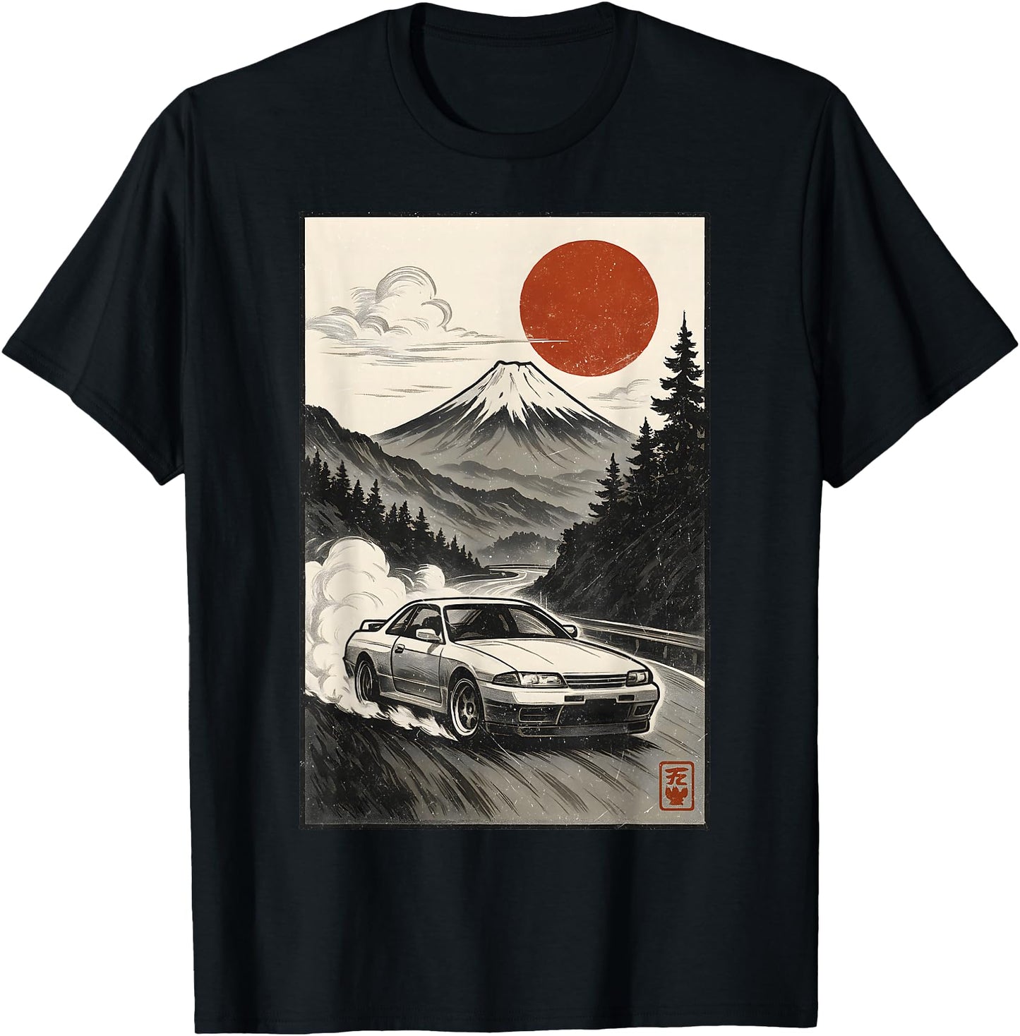 Japanese car Drifting Graphic