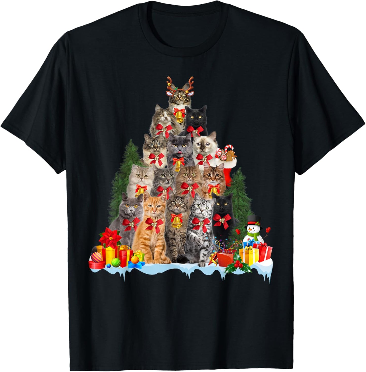 Christmas Pajama Cat Xmas Tree Ornament Cat Lover, Cat Mom
