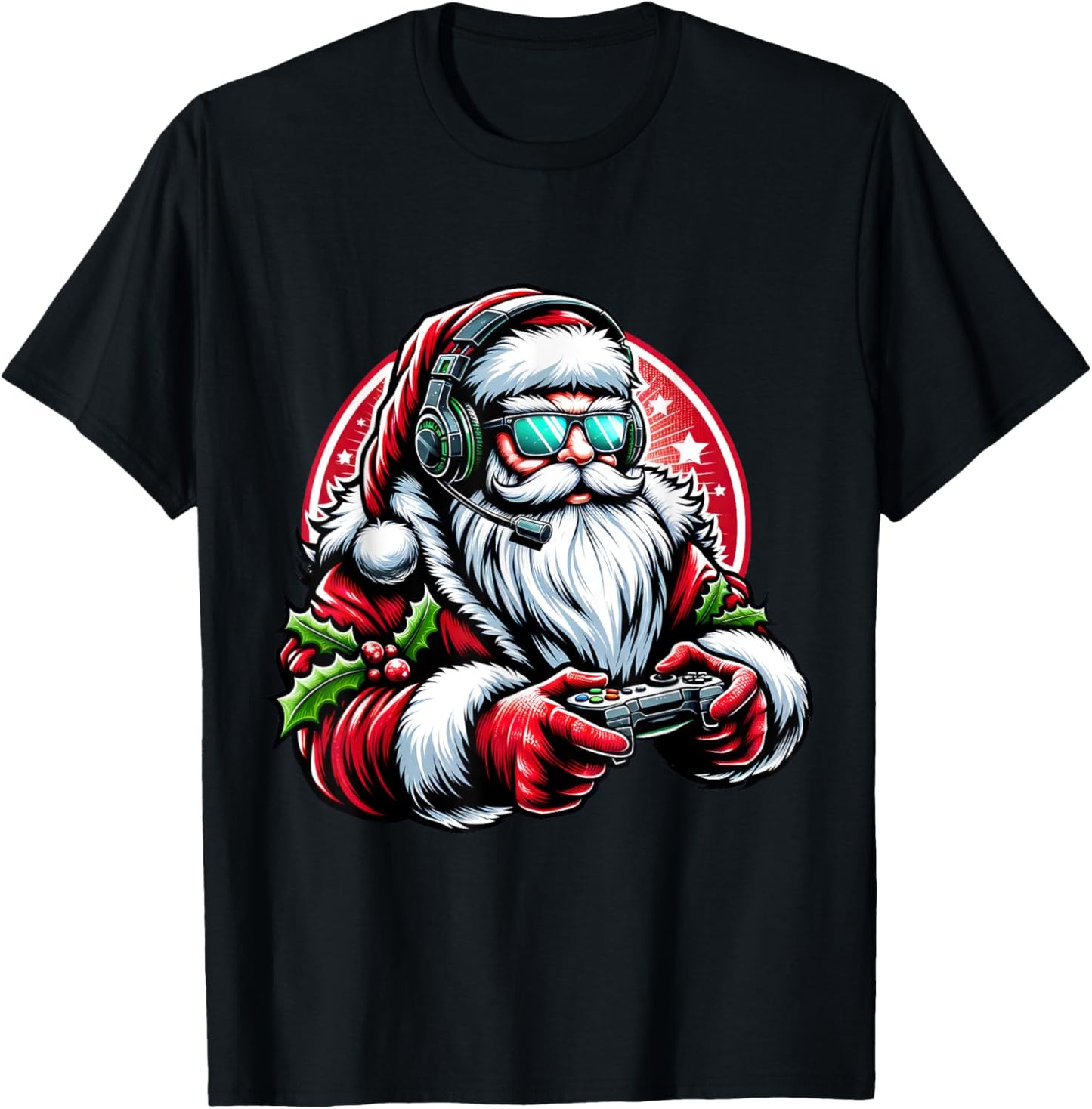 Christmas Gamer Boys Video Game Santa Xmas