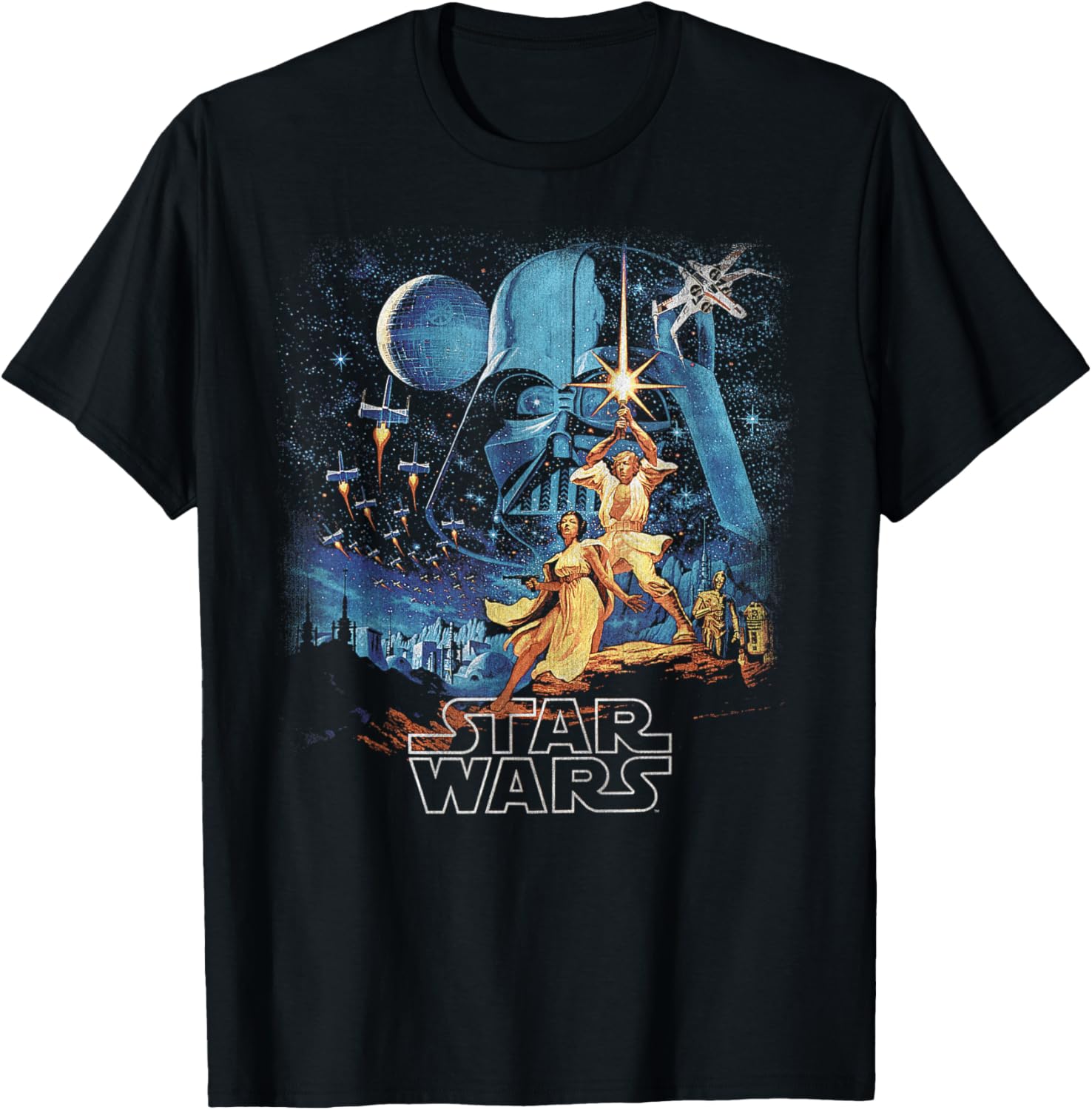 Star Wars A New Hope Faded Vintage Retro Poster Disney+