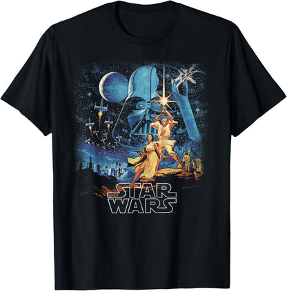Star Wars A New Hope Faded Vintage Retro Poster Disney+