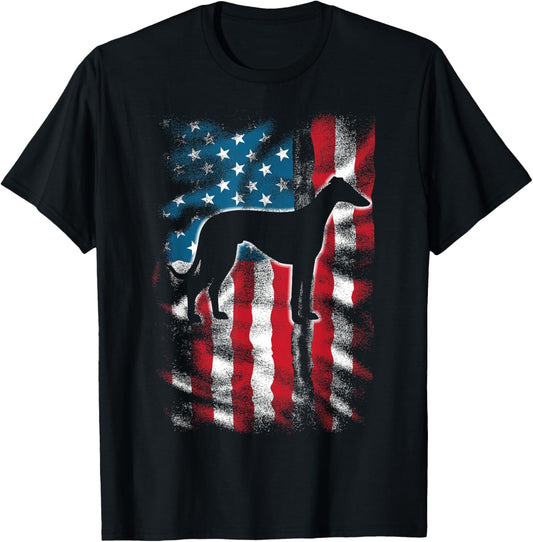 American Flag USA Patriot Italian Greyhound Dad Mom Dog T-Shirt for Women Kids Men