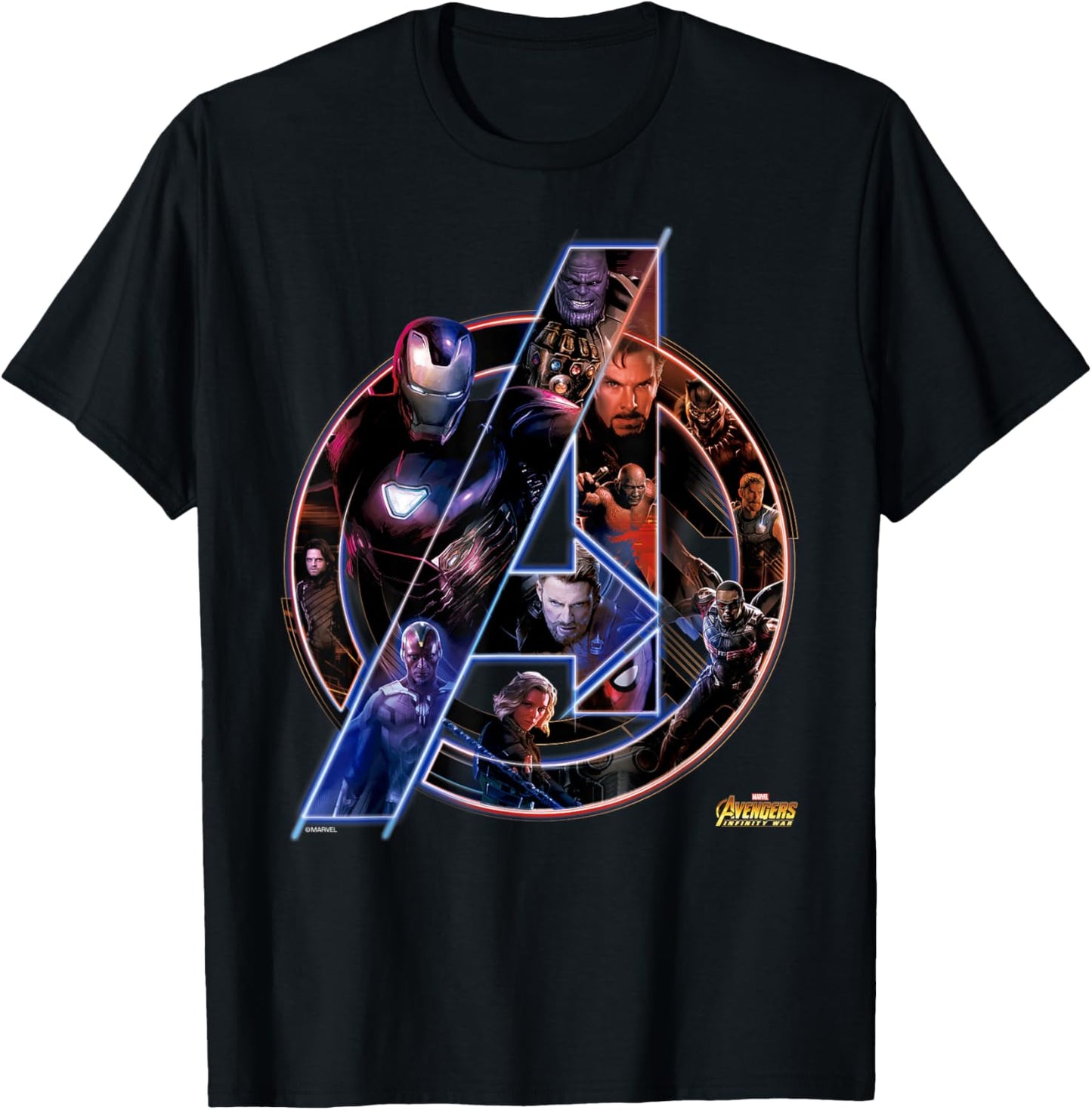 Marvel Avengers Infinity War Neon Team Short Sleeve
