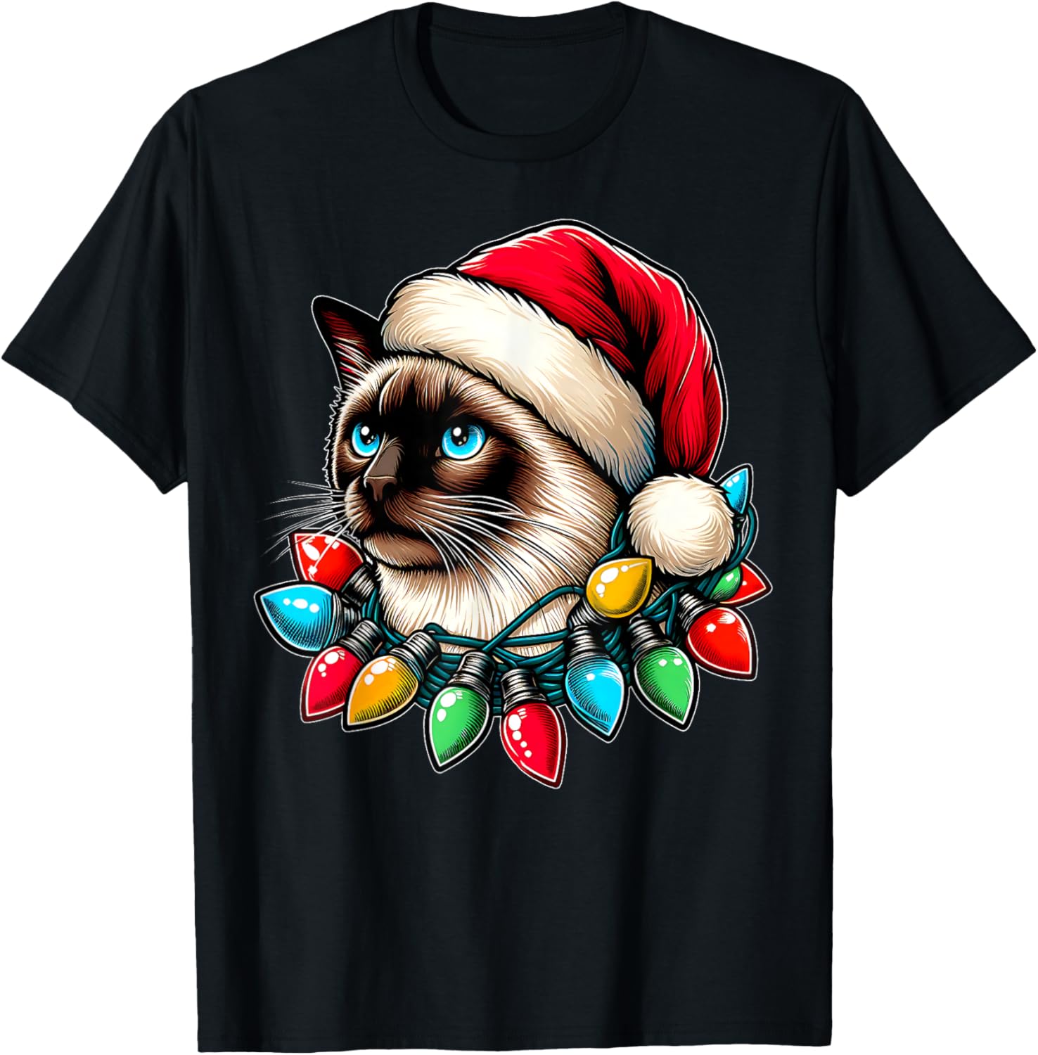 Siamese Cat Christmas Hat Xmas Men Women Kids