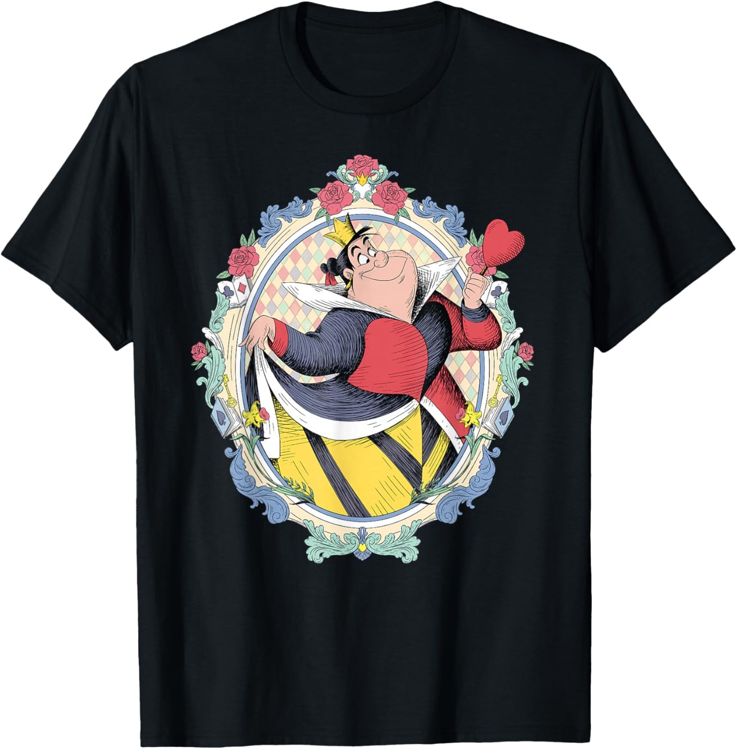 Disney Villains Queen of Hearts Wonderland Illustrated Style
