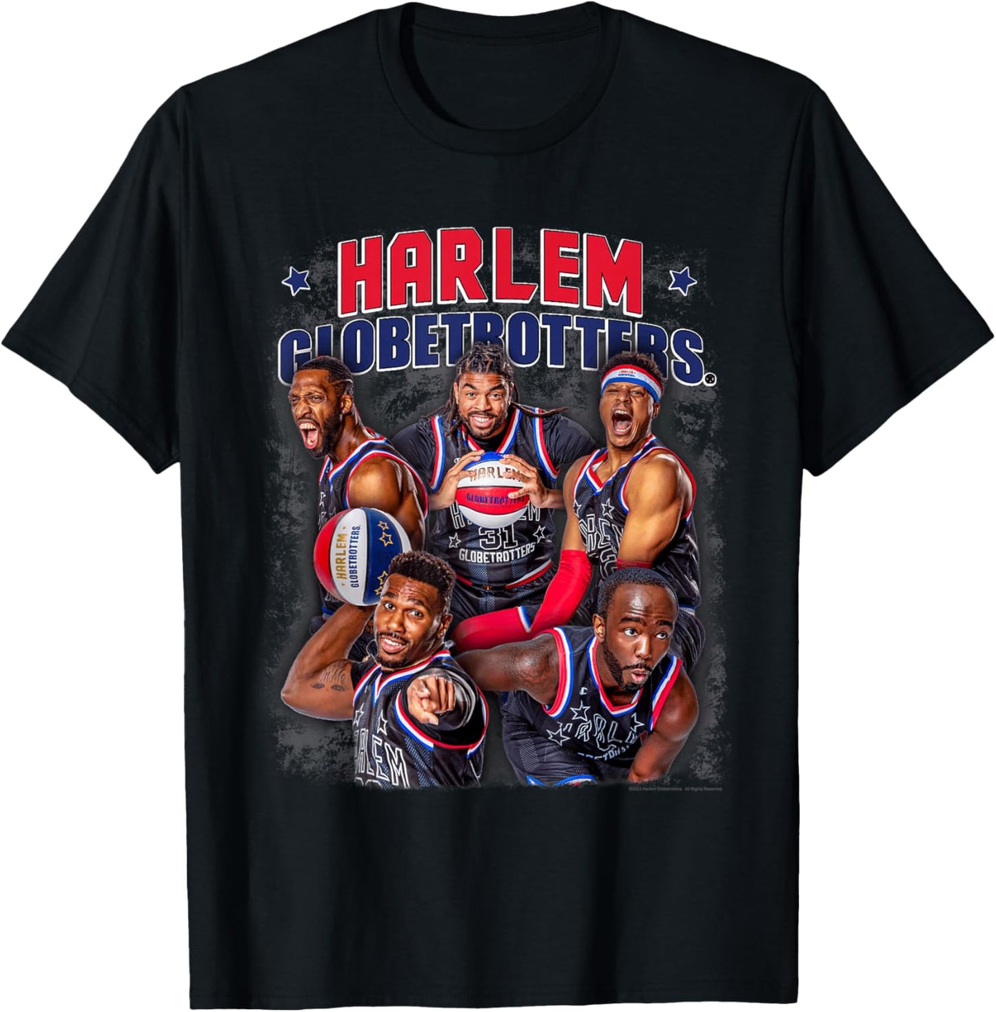 Harlem Globetrotters Basketball Colorful Team Photo