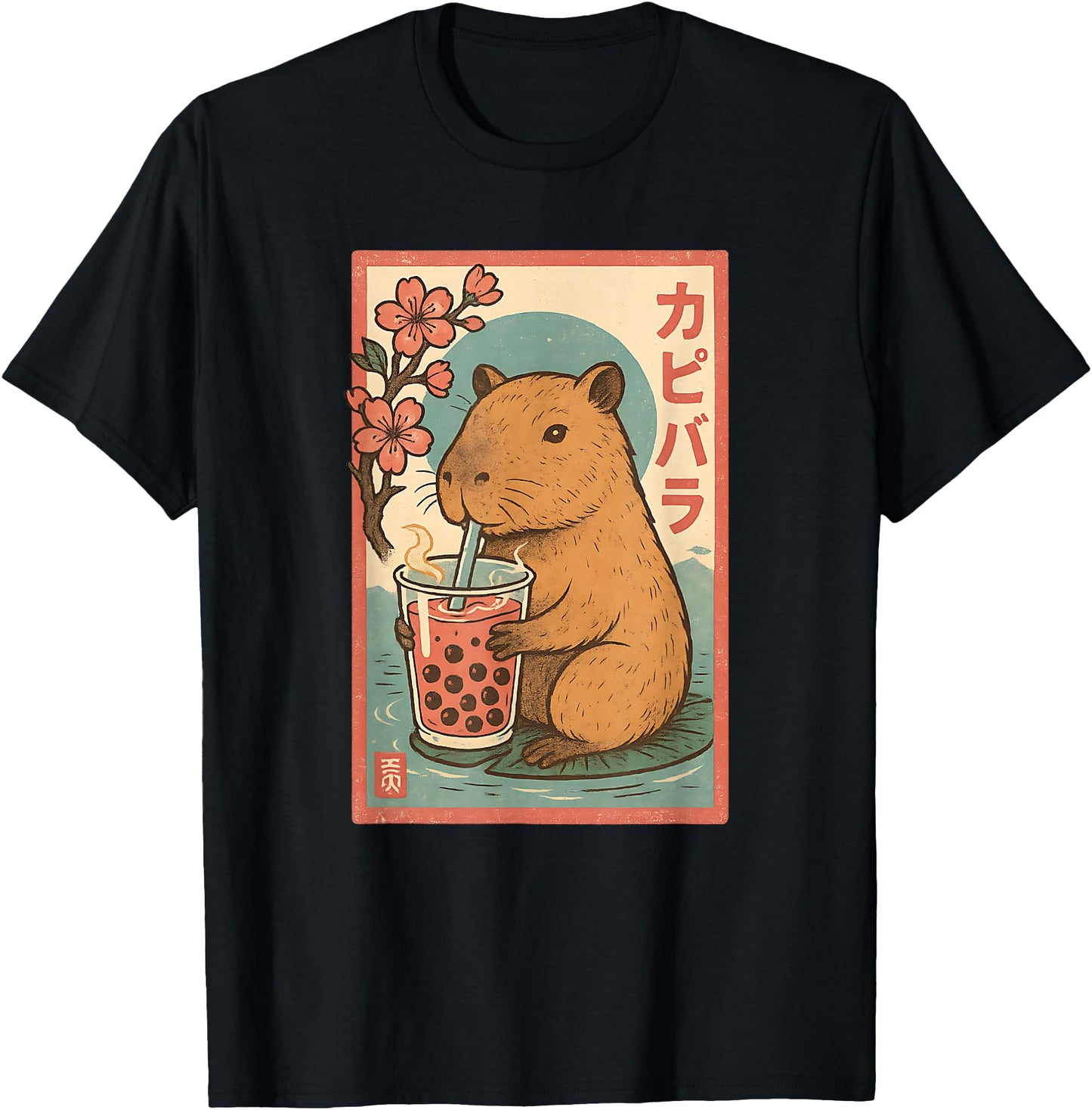 Anime Capybara Graphic Tees Kawaii Japanese Vintage Capibara