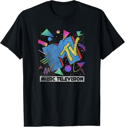 MTV Neon Confetti Logo Retro 80s Party