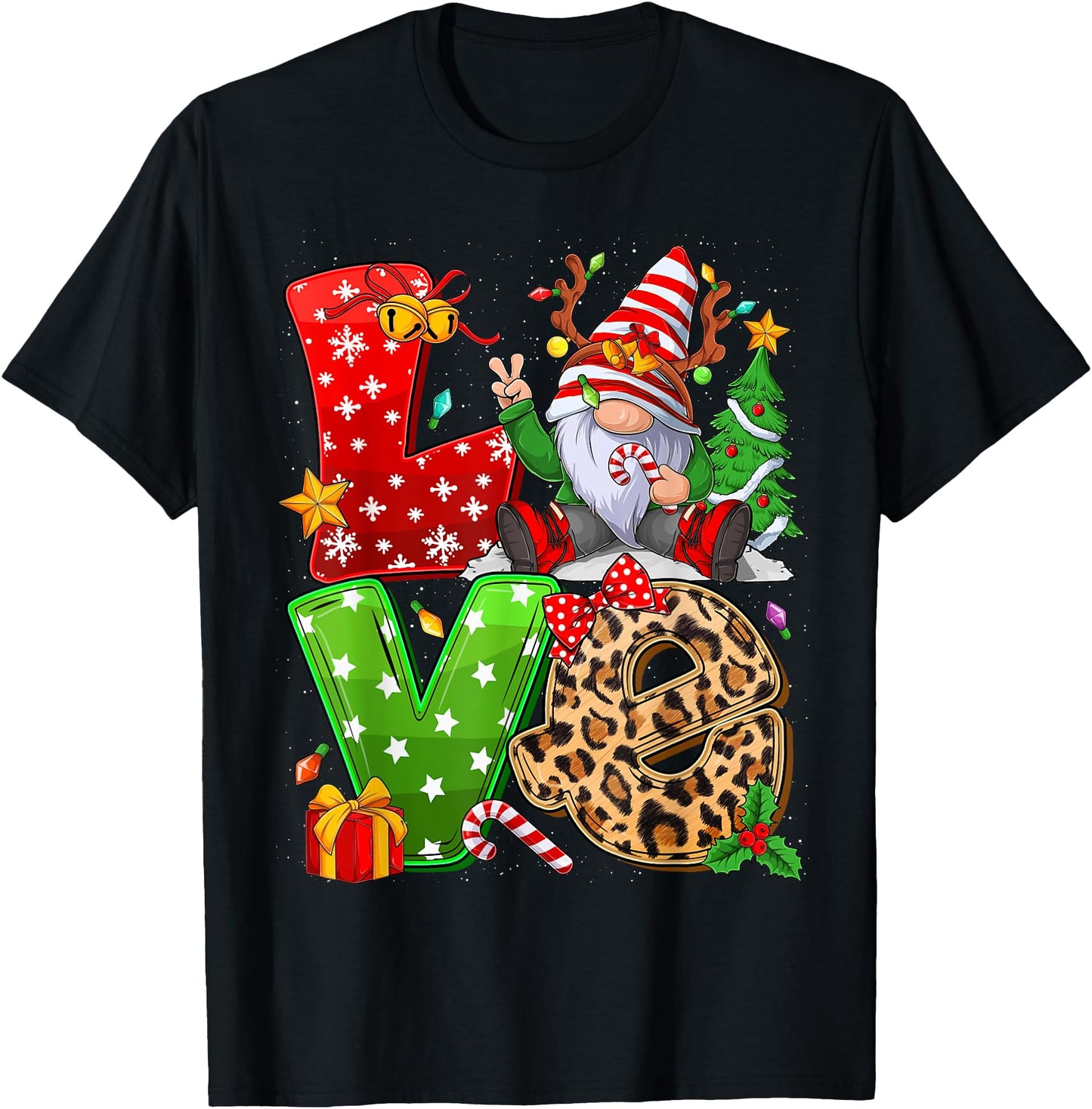 Cute Gnome Family Christmas For Women Men - LOVE Gnome Xmas