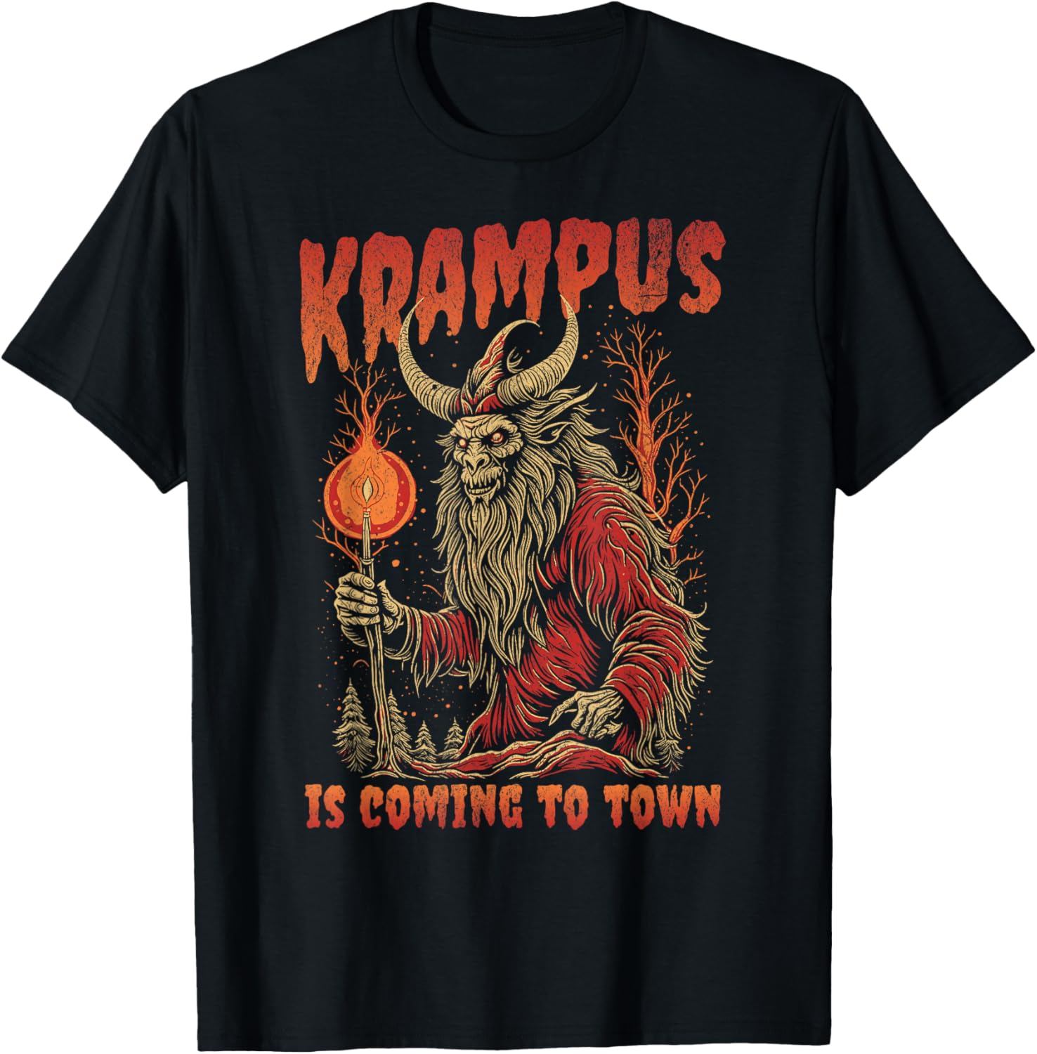 Christmas Krampus Is Coming Hail Santa Funny Xmas Clothing