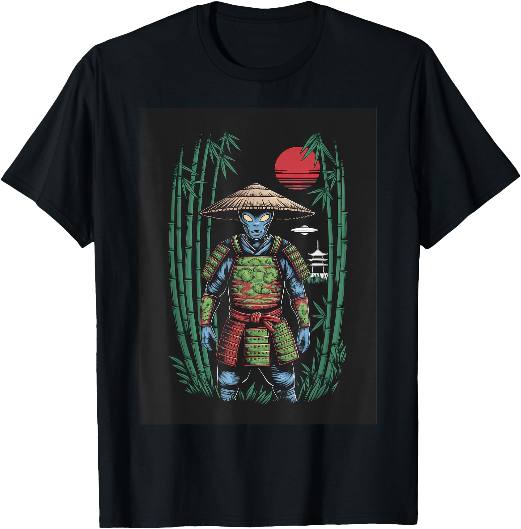 Alien Samurai UFO Japanese Sci-Fi Anime Vintage Graphic