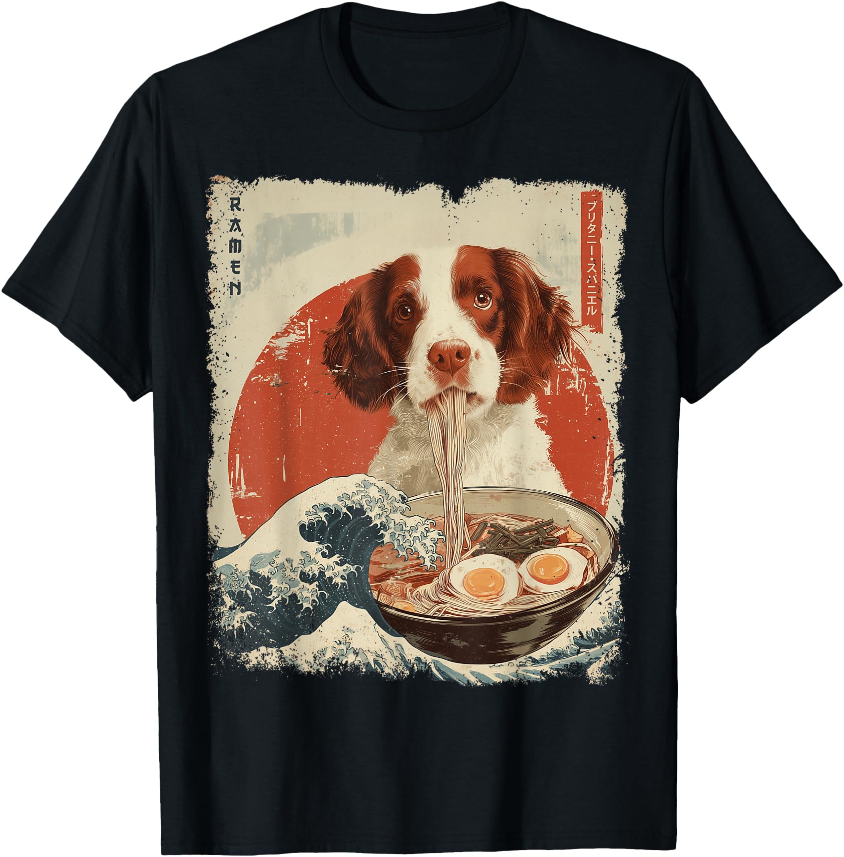 Brittany Spaniel Dog Ramen Japanese Noodles
