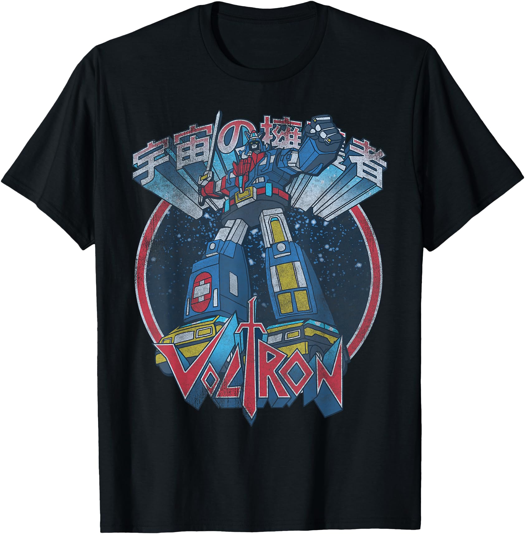 Voltron Retro Defender Kanji Space Graphic T-Shirt