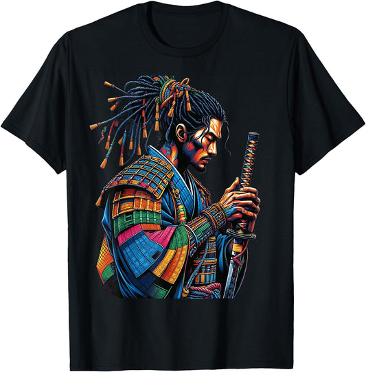 Afro American Samurai Warrior Japanese Style Bushido Art