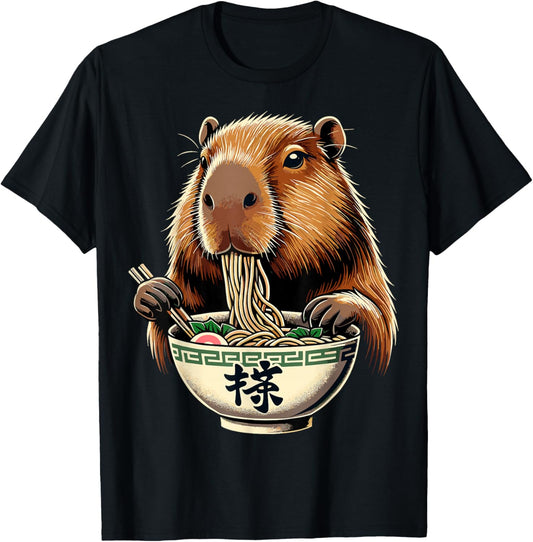 Capybara Eating Japanese Ramen Noodles Anime