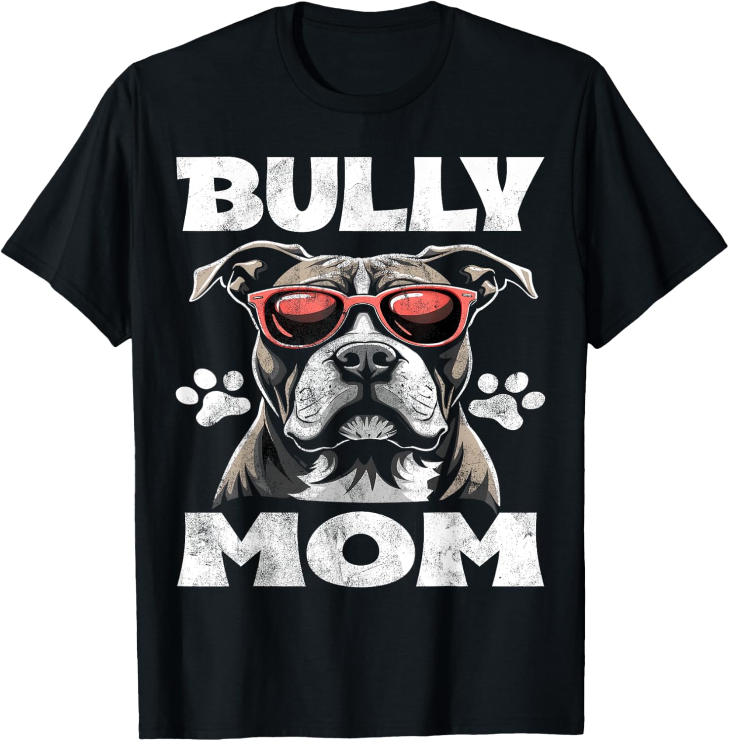 American Bully Dog Mom Vintage Men Women Kids T-Shirt