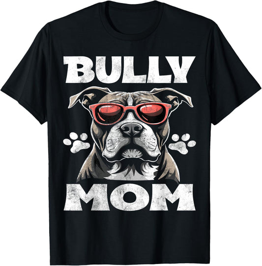American Bully Dog Mom Vintage Men Women Kids T-Shirt