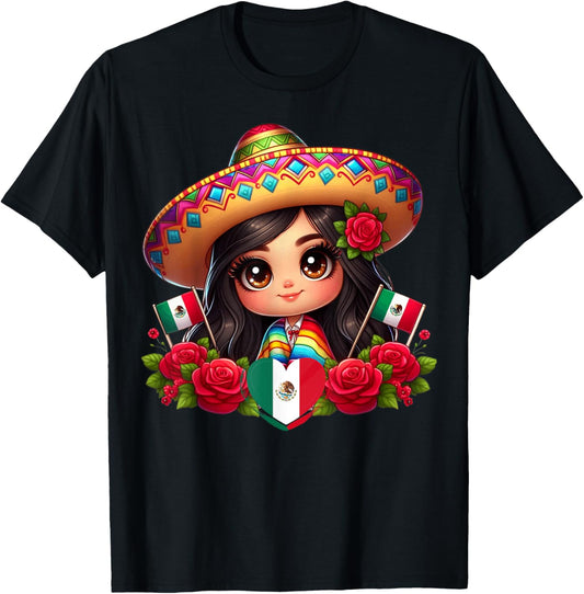 Adelita Mexican Cute Chibi Zarape Brown Haired Chingona