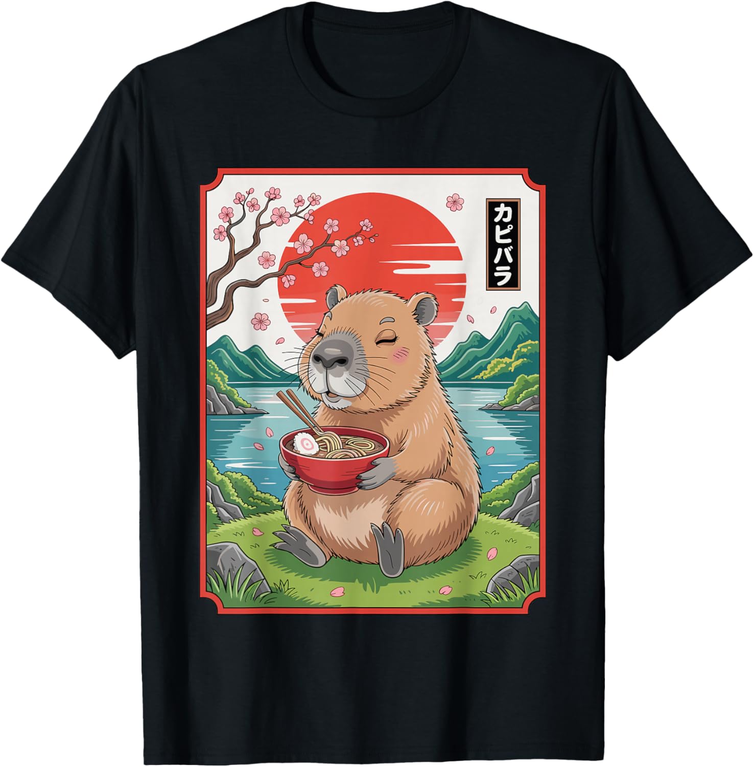 Kawaii Capybara Ramen Vintage Japanese Anime Lover Capy