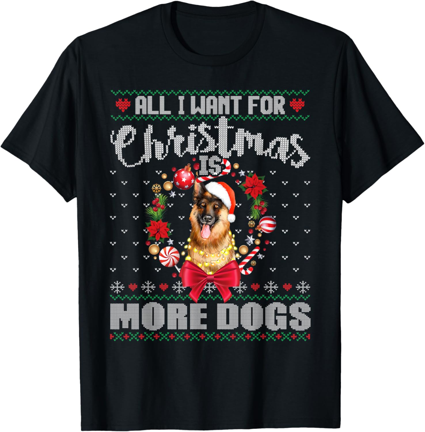All I Want For Christmas Is More Dogs Cute Ugly Xmas Sweater