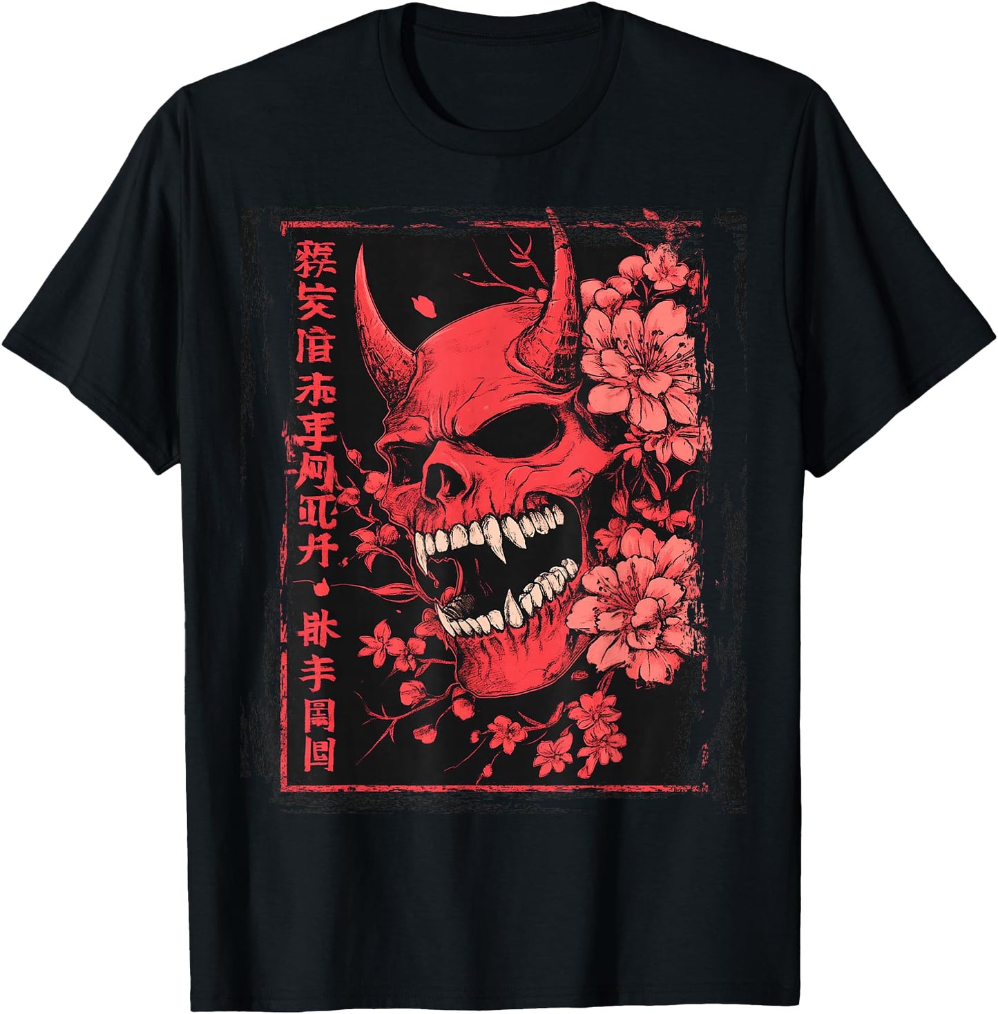 Demon Face Skull Japanese Art Devil Oni Harajuku Aesthetic