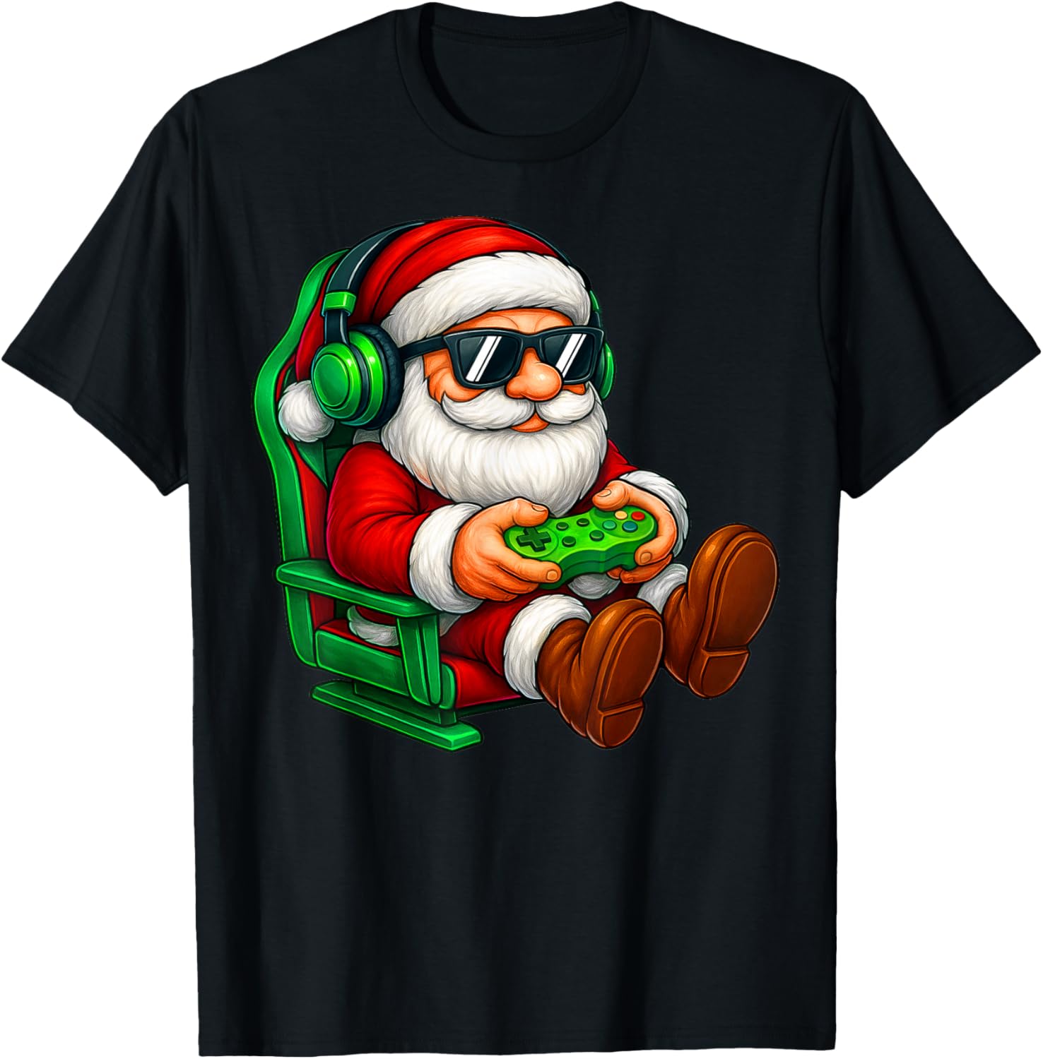 Funny Santa Gaming Gamer Pajamas Pjs Christmas Xmas Boy Kid