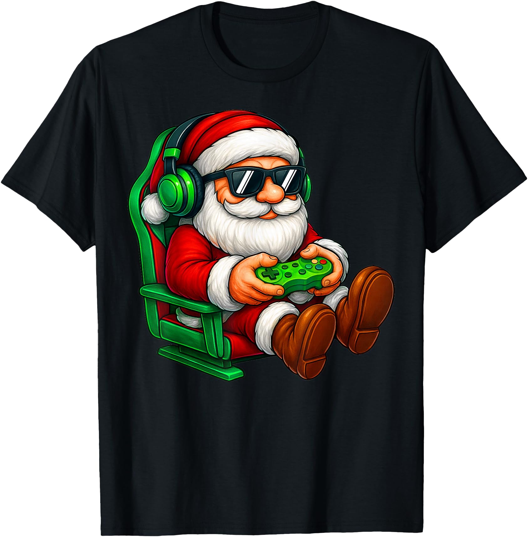 Funny Santa Gaming Gamer Pajamas Pjs Christmas Xmas Boy Kid