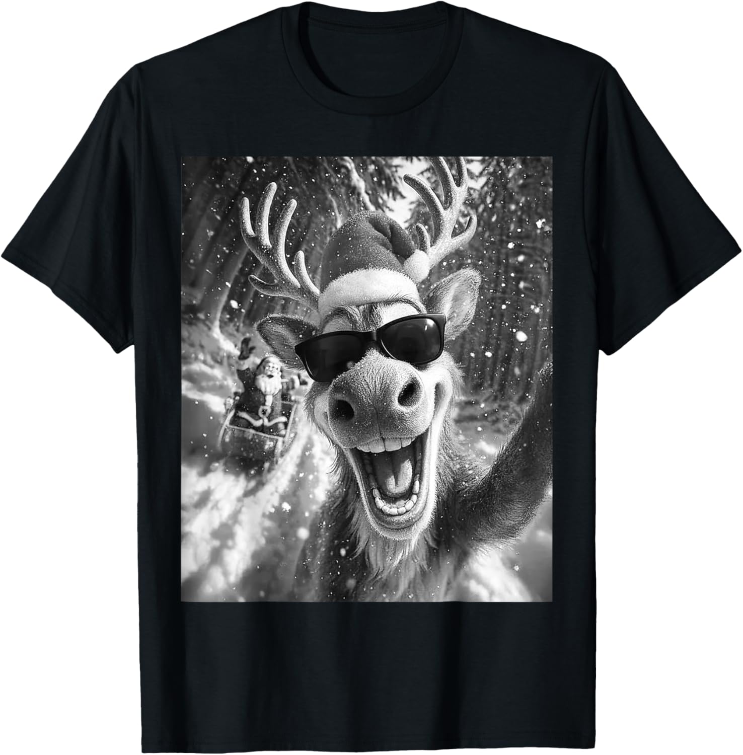 Funny Reindeer Selfie Christmas