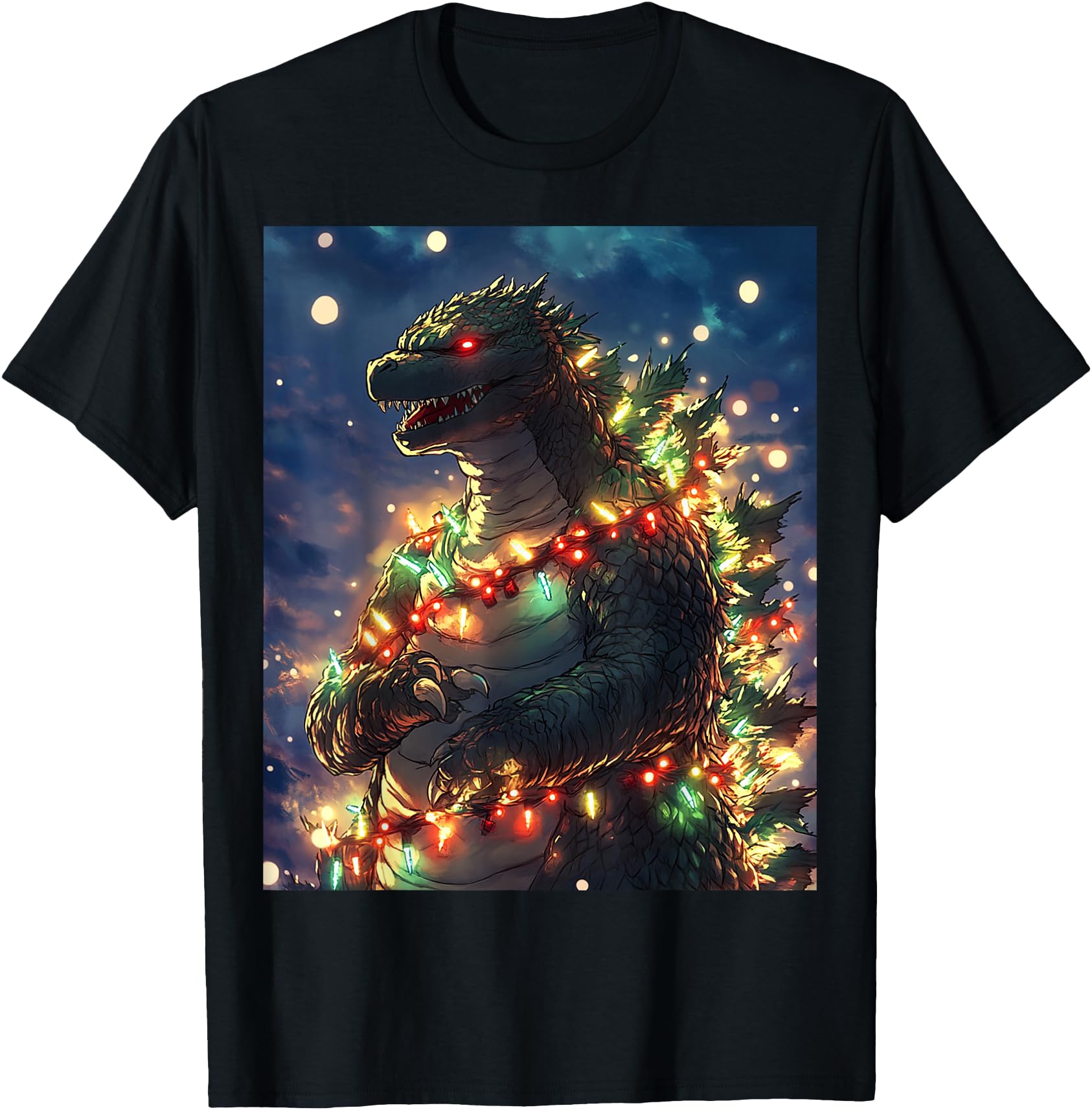 Japanese Monster Kaiju Santazilla Christmas Tree Lights
