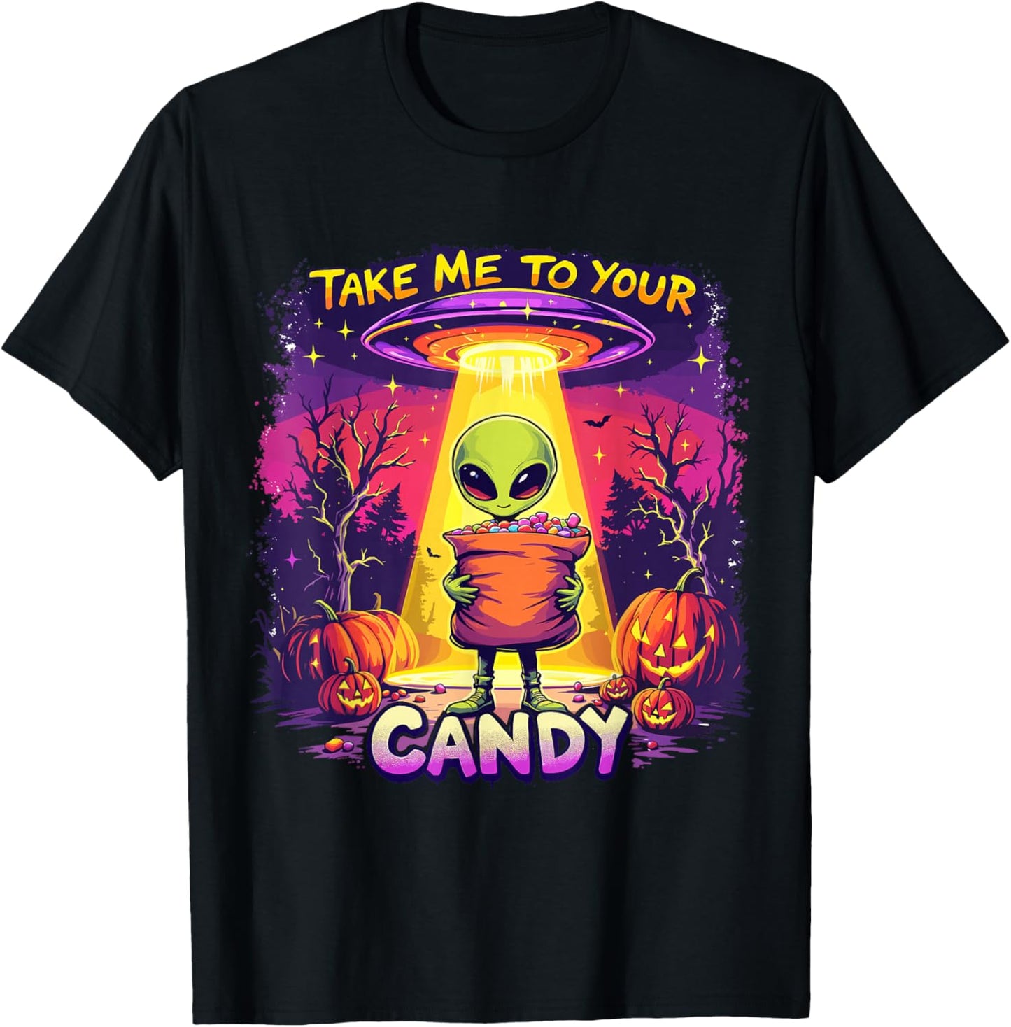 Funny Alien Halloween Costume Trick or Treat Space UFO Candy