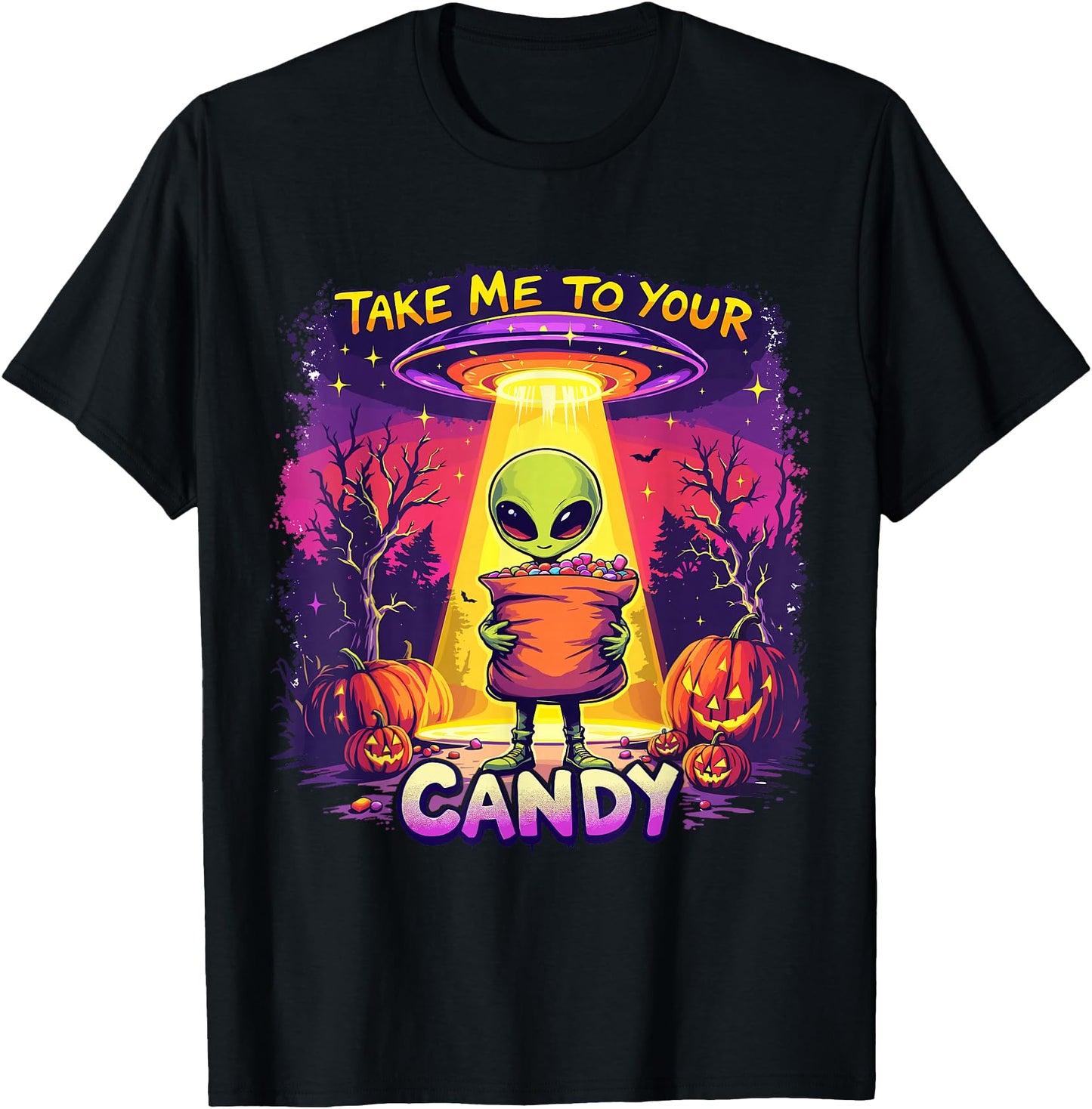 Funny Alien Halloween Costume Trick or Treat Space UFO Candy