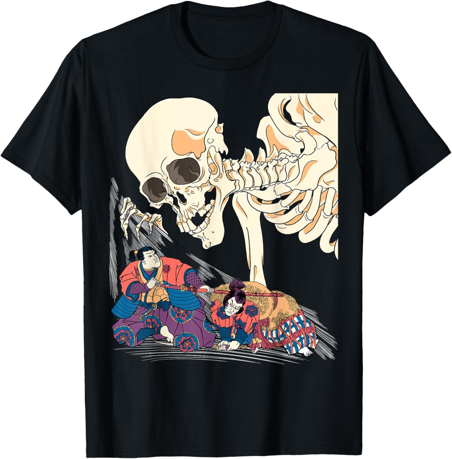 Kuniyoshi Samurai Killing Skeleton Spectre ukiyo-e Japanese