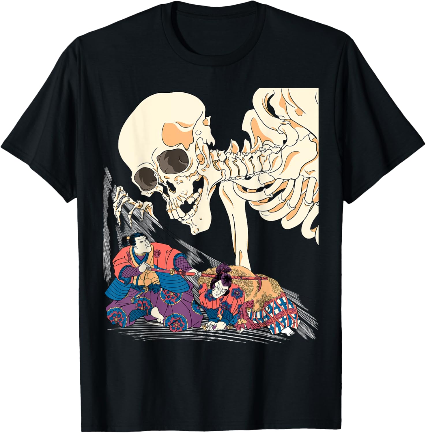 Kuniyoshi Samurai Killing Skeleton Spectre ukiyo-e Japanese