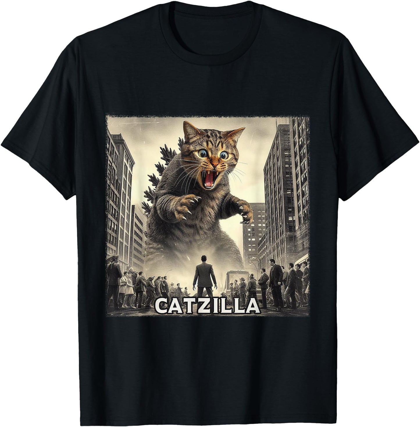 Catzilla Cat Japanese Art Funny