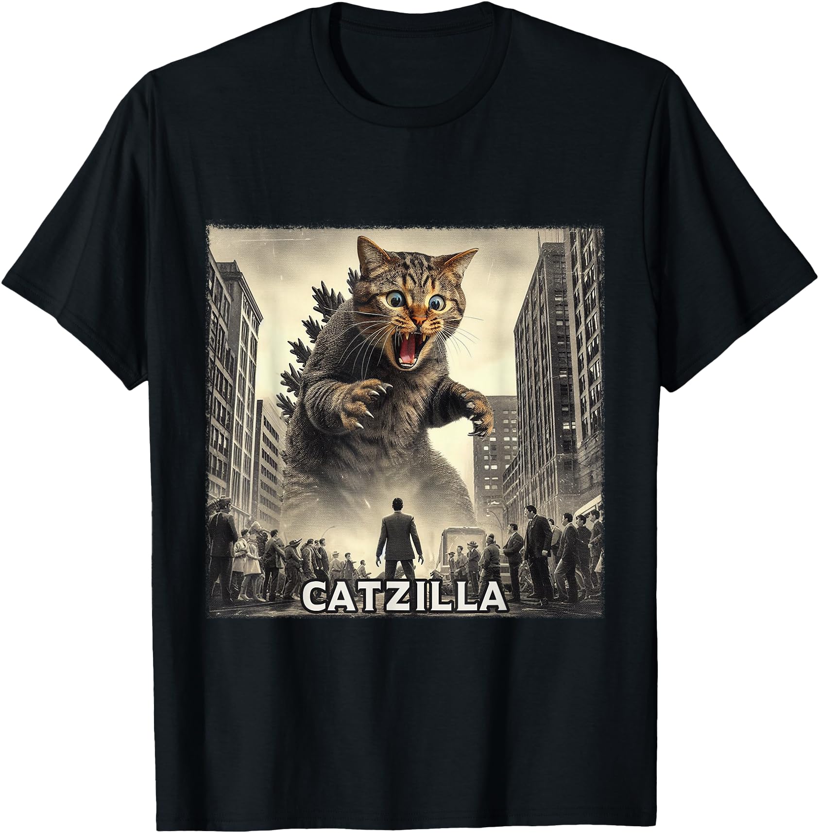 Catzilla Cat Japanese Art Funny
