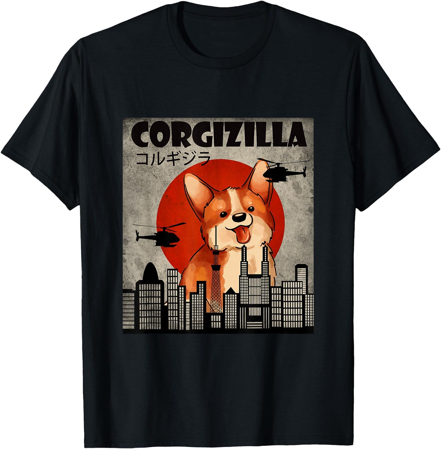 Cute Corgi , Funny CorgiZilla , Japanese Style