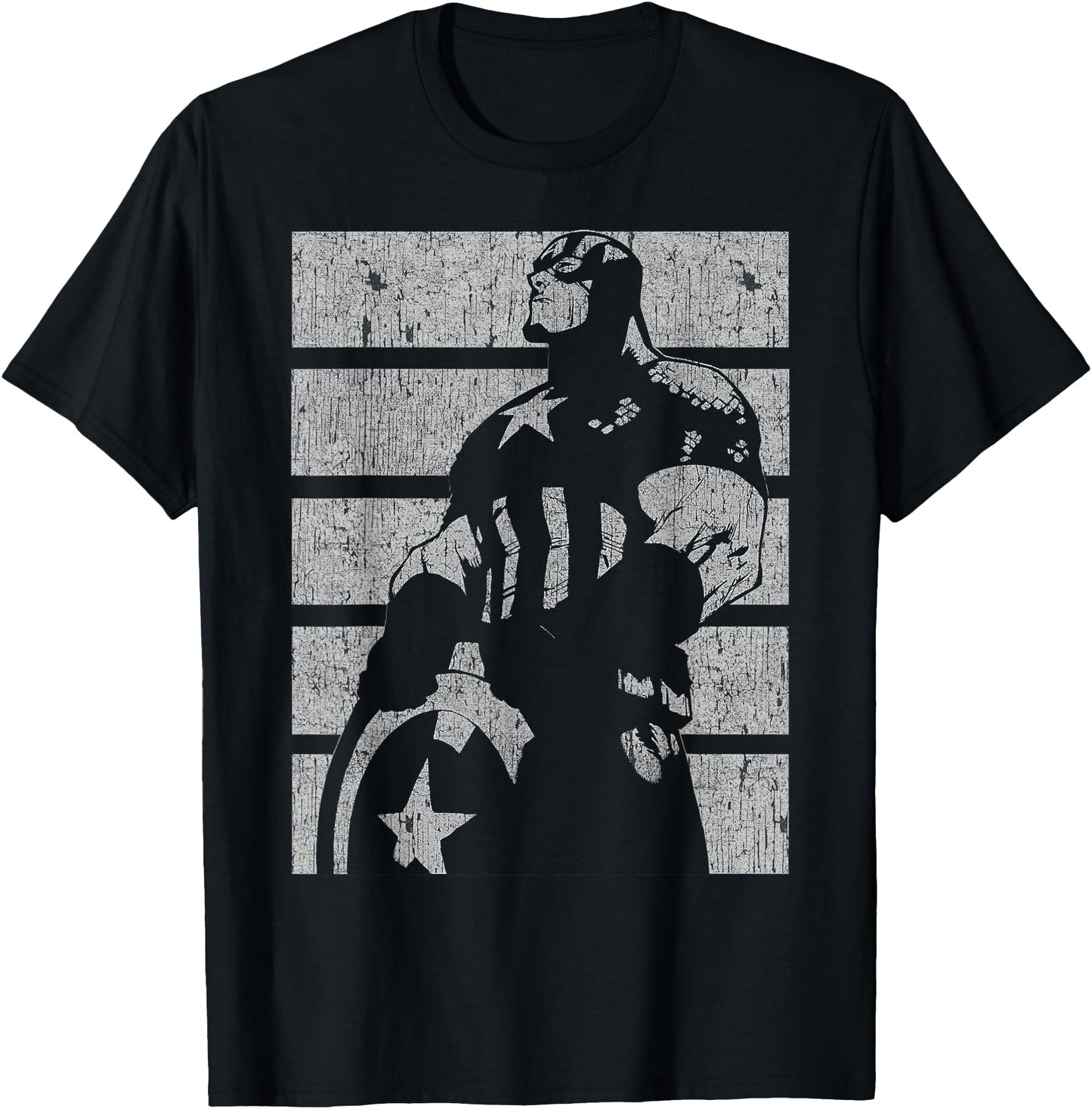 Marvel Avengers Vintage Captain America Retro Silhouette
