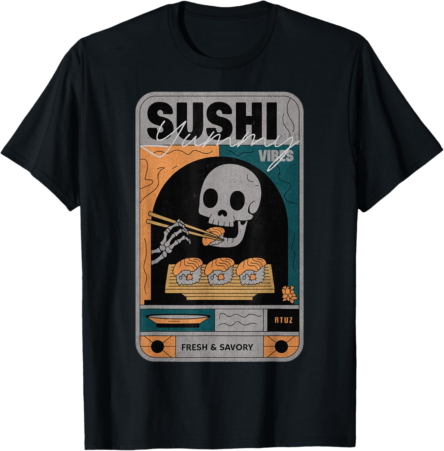 Y2K Anime Manga Kawaii Otaku Fashion Streetwear Skull Sushi