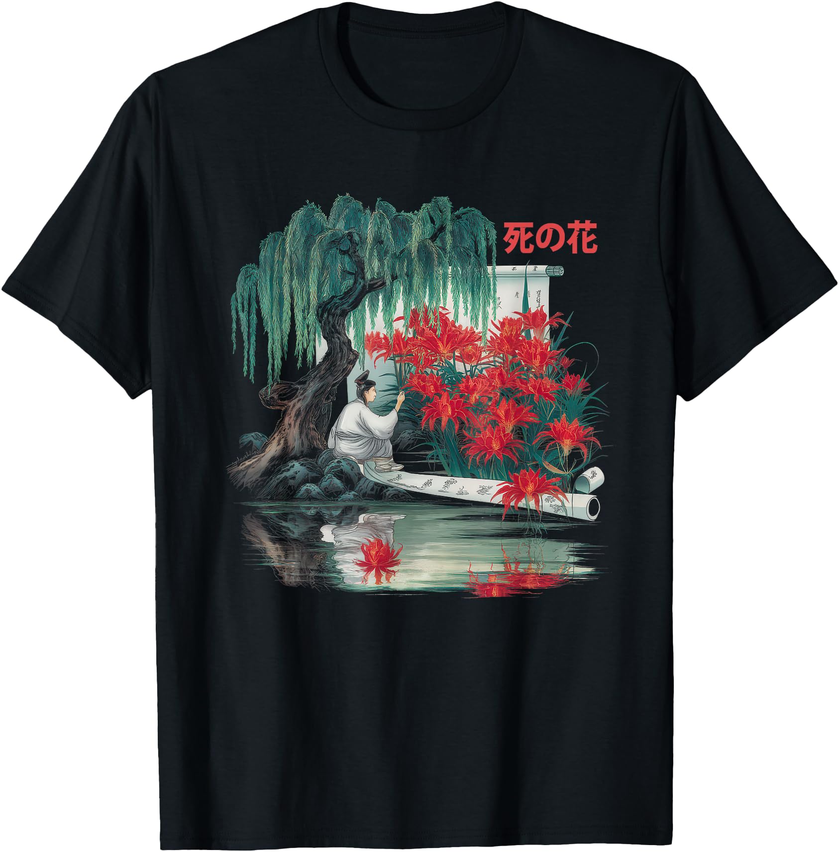 Japanese T-Shirt for Men and Women, Spider Lily Anime Flower