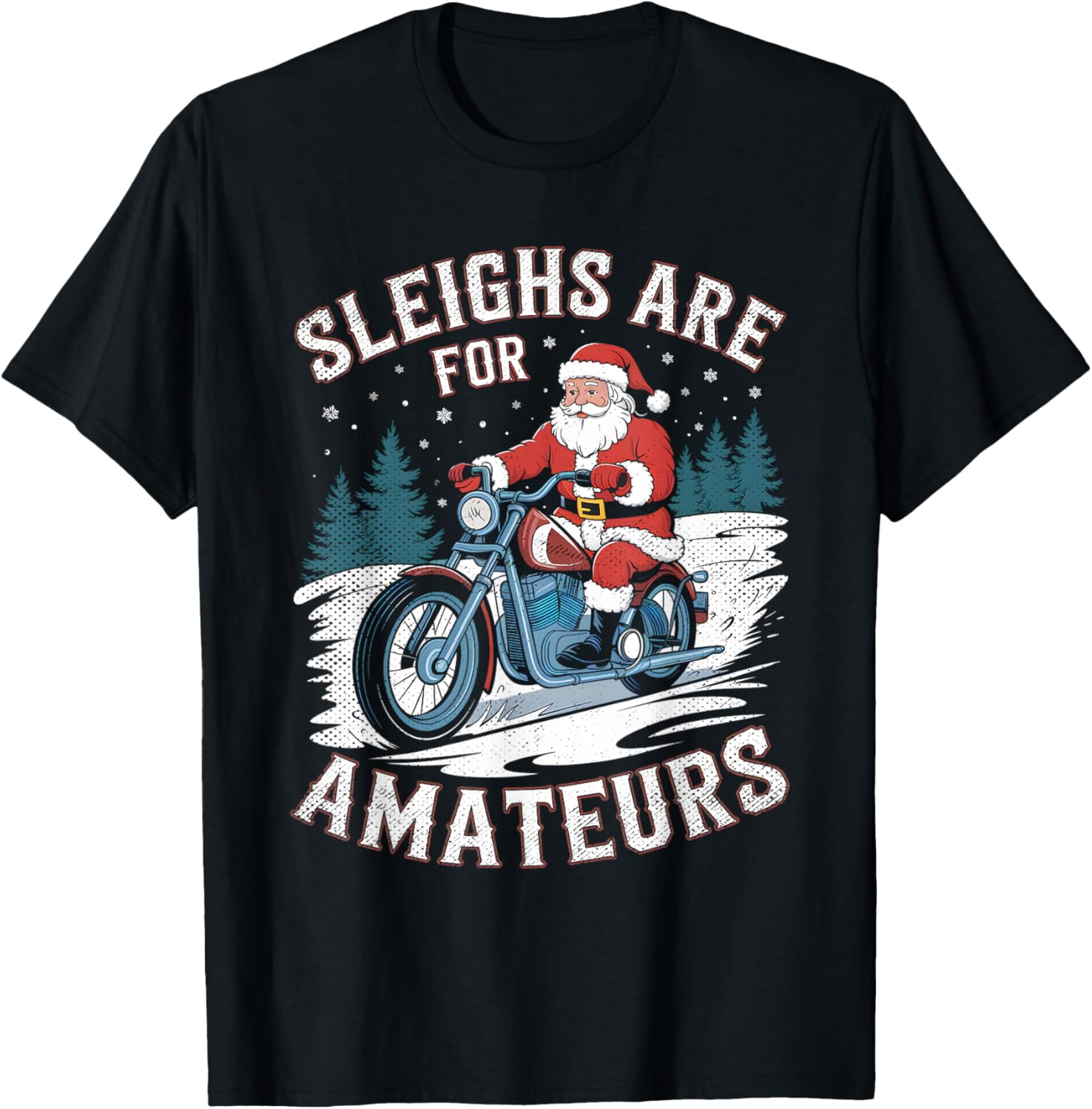 Christmas Funny Santa Claus Humor X-Mas Holiday Motorcycle