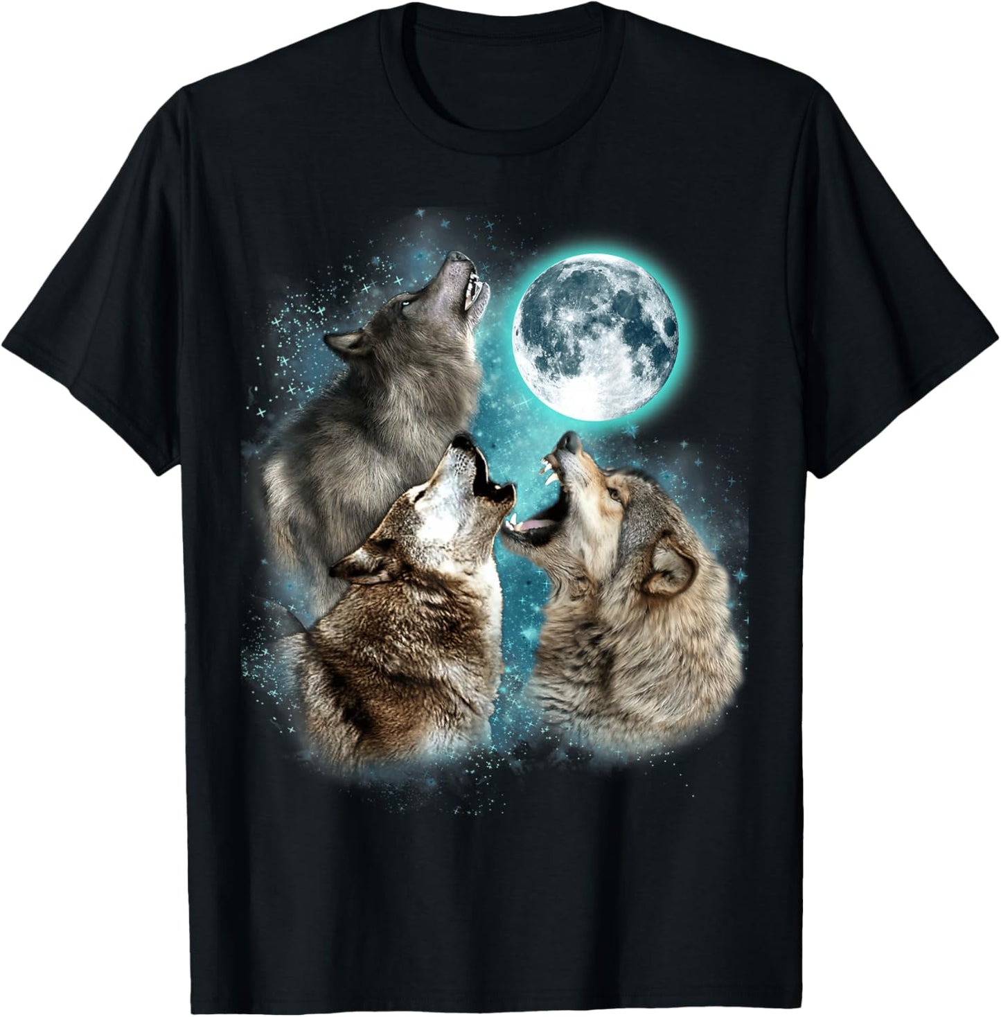 3 Wolf Moon Howling Wolf Head Funny Wolves For Men Women
