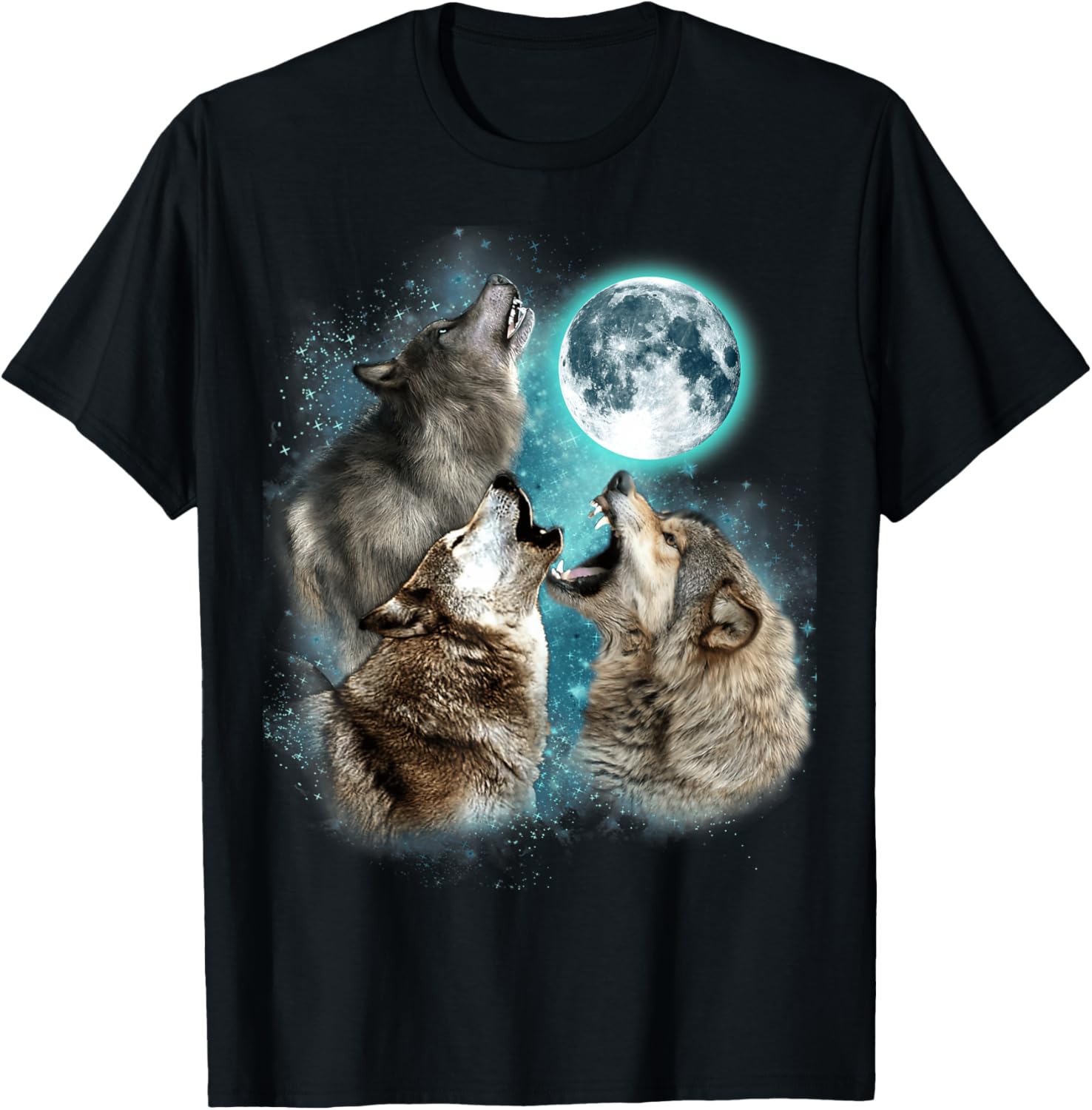 3 Wolf Moon Howling Wolf Head Funny Wolves For Men Women