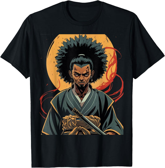 Afro American Samurai Anime Cartoon japanese bushido warrior