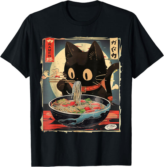 Cat Ramen Manga Anime for Boys Girls Teens Kawaii Cat Eating Ramen Noodles Anime Gift Girls Teens