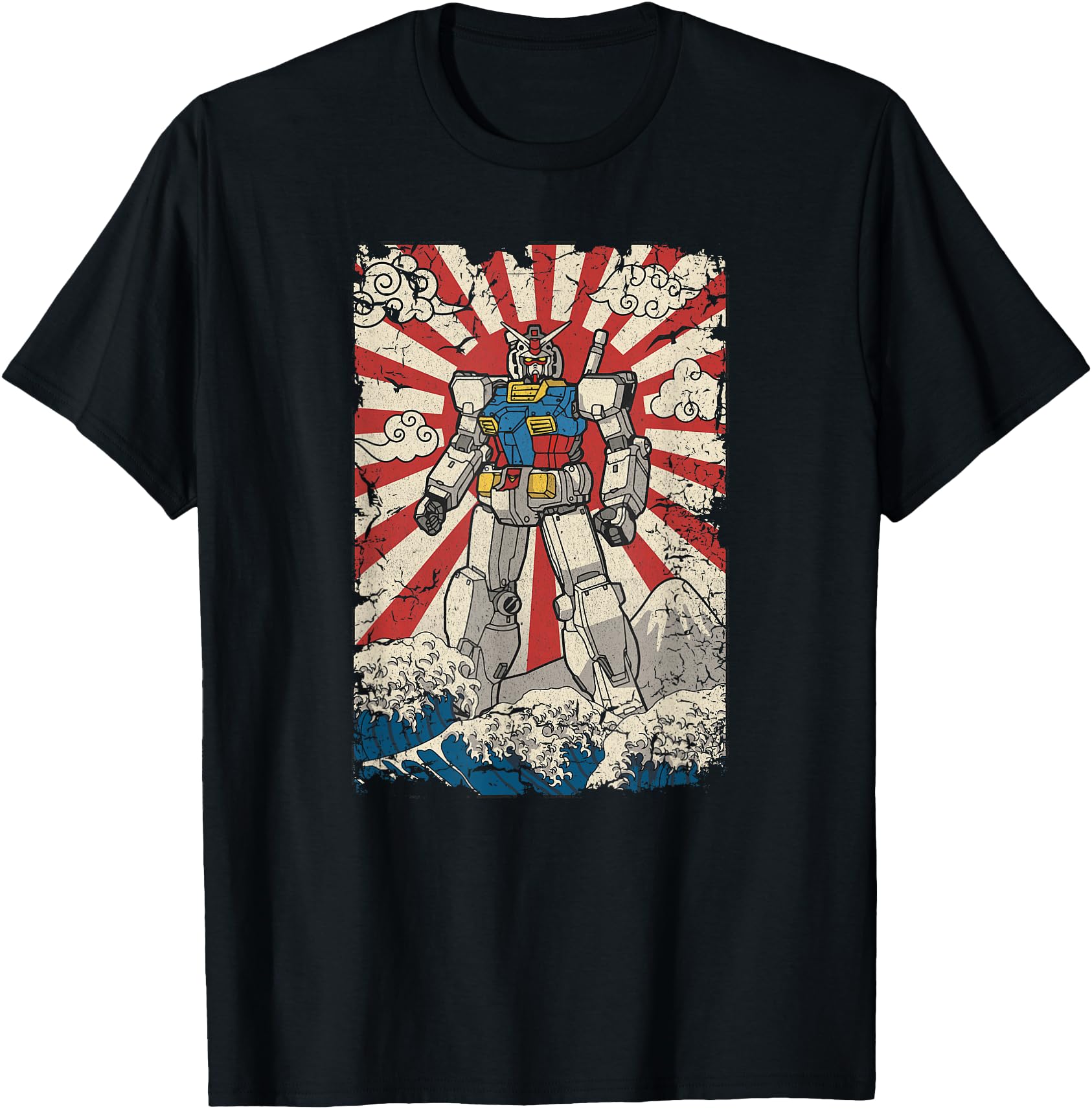 Japanese mecha anime Robot Kanagawa great wave manga