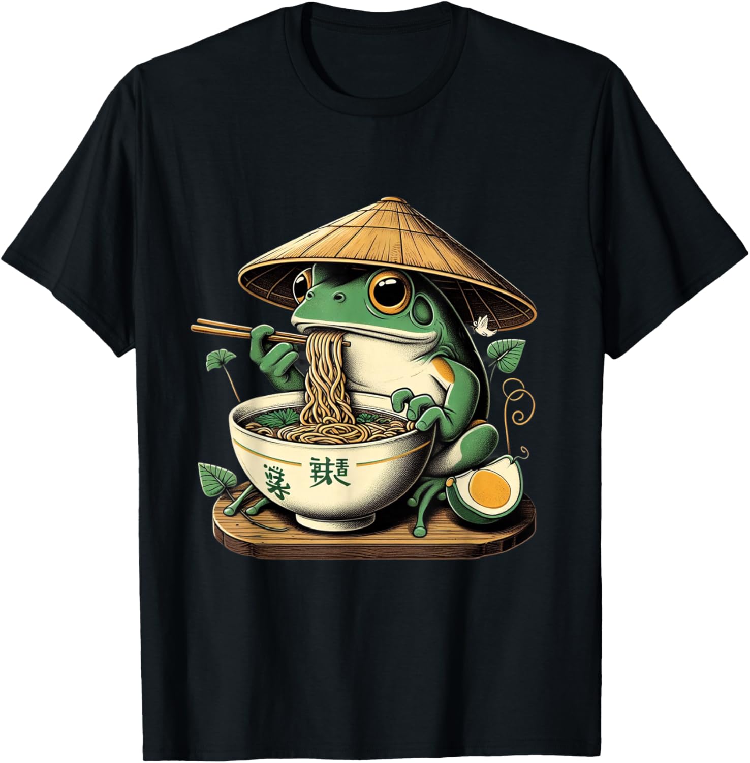 Frog Eating Ramen Kawaii Neko Japanese Noodles Anime Lovers