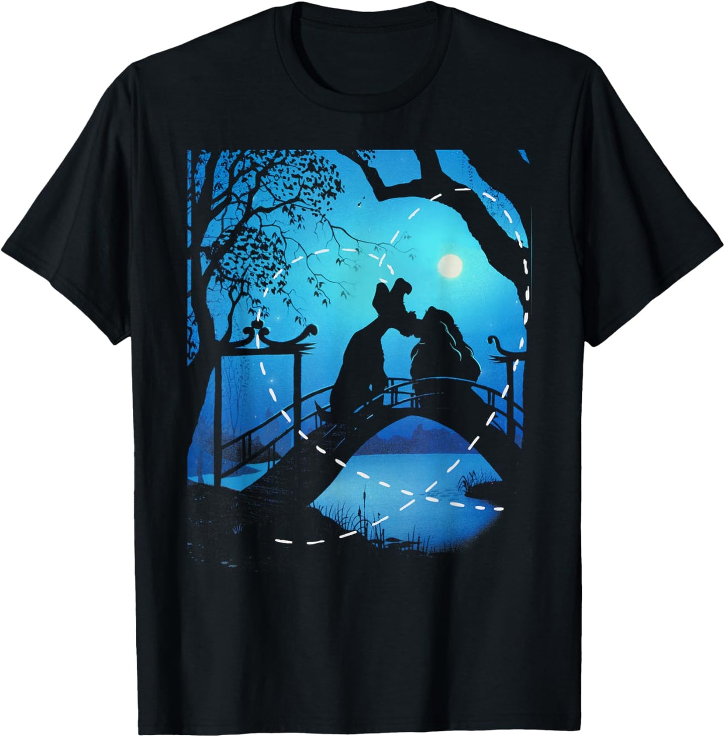 Disney The Lady And The Tramp Night Time Silhouette