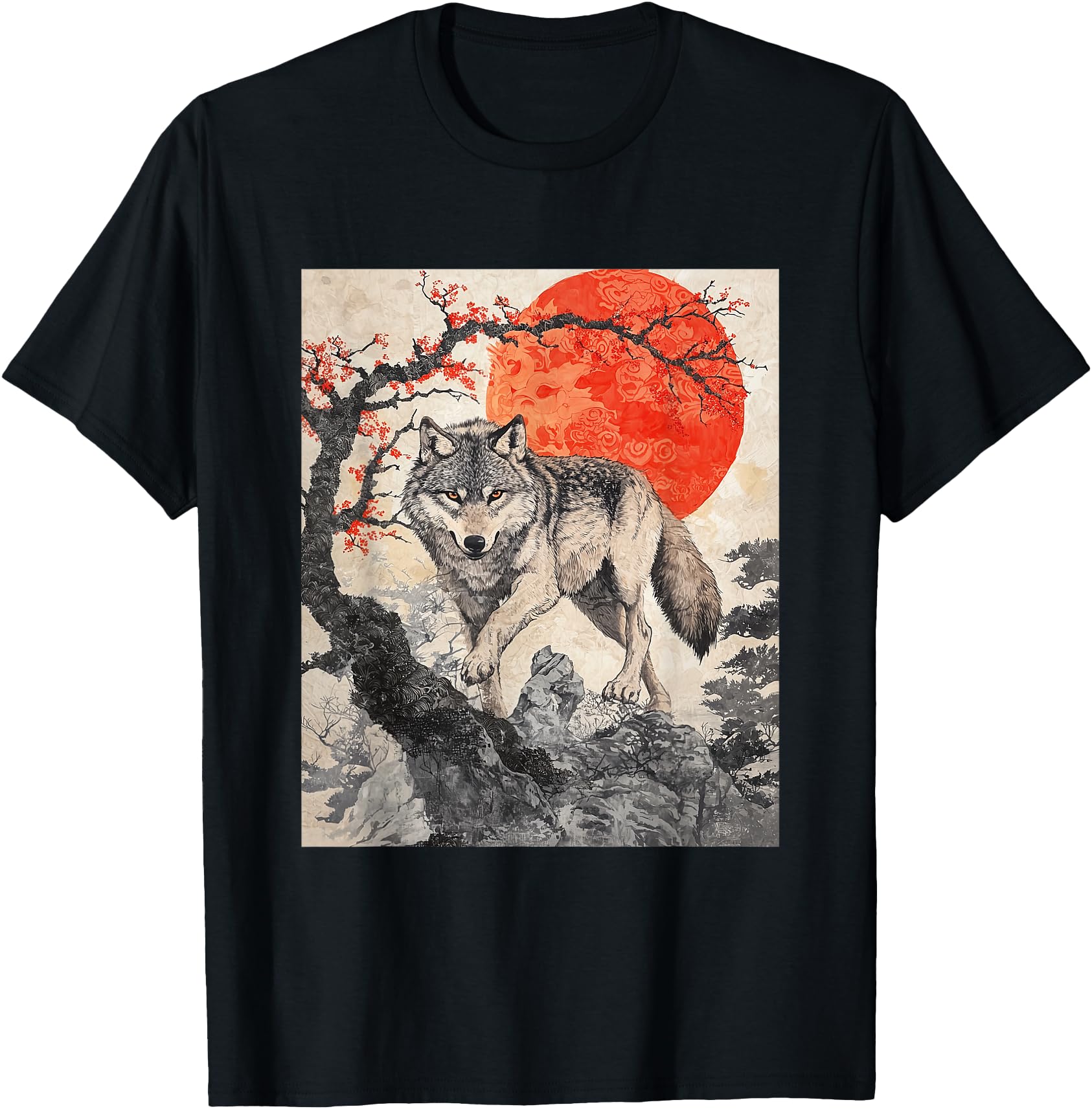 Wolf Wolves Japan Japanese Funny Anime Graphic